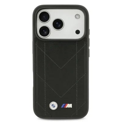 Bmw Iphone 17 Pro Case - Magsafe Quilted Leather With Metal Logo